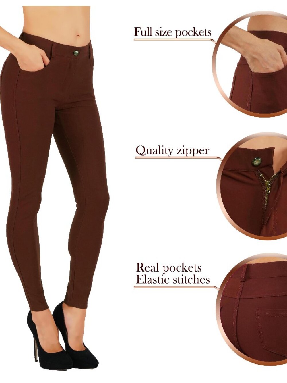 NWT Casual Office Pants Slim Women's Jean Look Buttery Soft Jeggings 01 - Picture 1 of 4